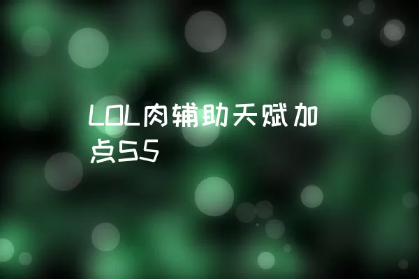 LOL肉辅助天赋加点S5