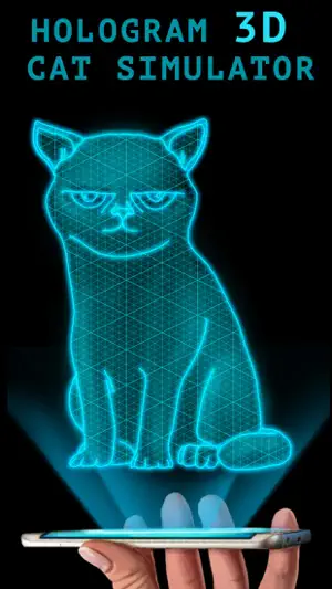 Hologram 3D Cat Simulator