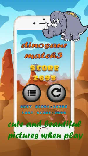 Dinosaur Match3 Games 好玩 的手机游戏 好玩的iphone手机游戏