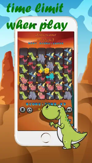 Dinosaur Match3 Games 好玩 的手机游戏 好玩的iphone手机游戏