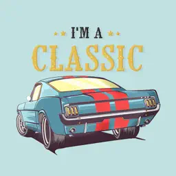 American Vintage Car Stickers